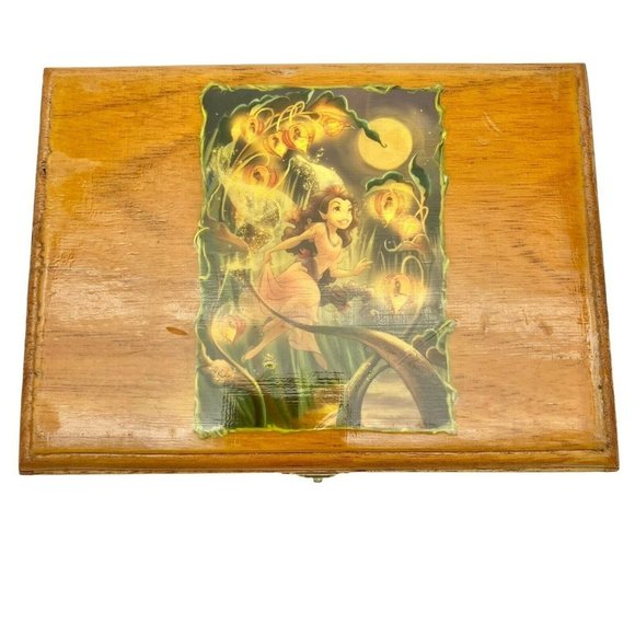Upcycled Wooden Cigar Box Pixie Happily Ever After Storage Box Treasures - Picture 1 of 10